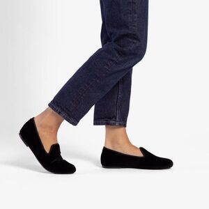 Birdies The Starling Black Velvet Loafers Size 12